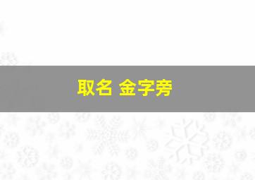 取名 金字旁